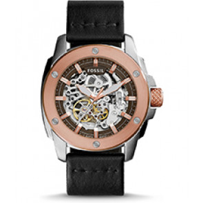 Watch strap Fossil ME3082 Leather Black 24mm