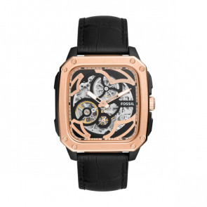 Watch strap Fossil ME3205 Leather Black 22mm