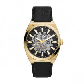Watch strap Fossil ME3208 Leather Black 18mm