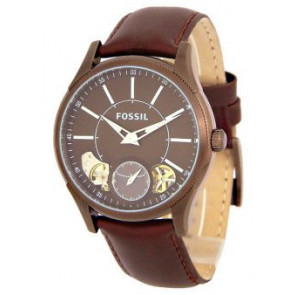 Watch strap Fossil ME9035 Leather Brown 22mm