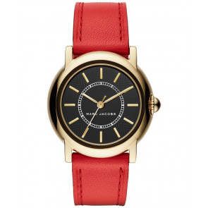 Watch strap Marc by Marc Jacobs MJ1452 Leather Red 18mm