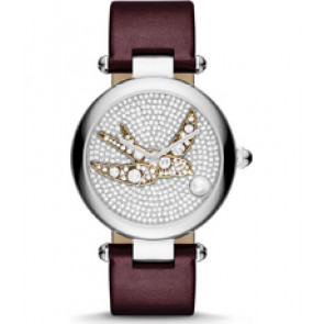 Watch strap Marc by Marc Jacobs MJ1488 Leather Bordeaux 18mm