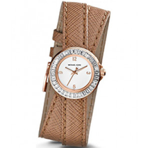 Watch strap Michael Kors MK2338 Leather Beige 12mm