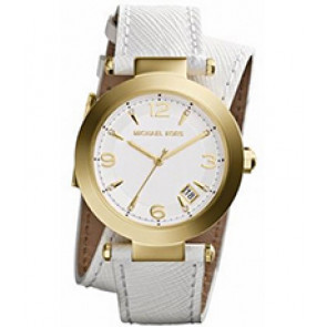 Watch strap Michael Kors MK2345 Leather White 21mm