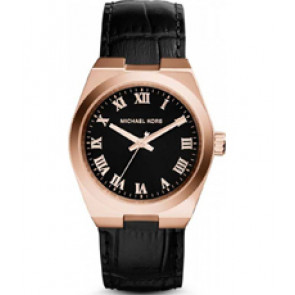 Watch strap Michael Kors MK2358 Leather Black 24mm