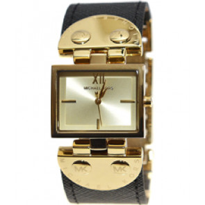 Watch strap Michael Kors MK2370 Leather Black 26mm