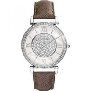 Watch strap Michael Kors MK2377 Leather Grey 18mm