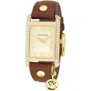 Watch strap Michael Kors MK2378 Leather Brown 18mm