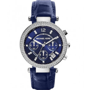 Watch strap Michael Kors MK2384 Leather Blue 21mm