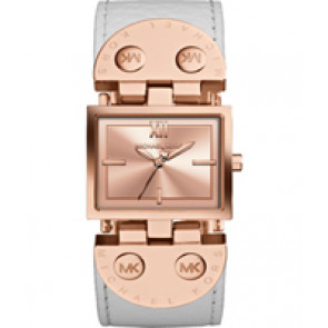 Watch strap Michael Kors MK2396 Leather White 26mm