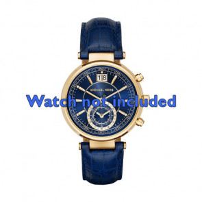 Watch strap Michael Kors MK2425 Croco leather Blue