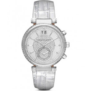 Watch strap Michael Kors MK2443 Leather Steel 20mm