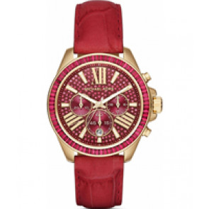 Watch strap Michael Kors MK2452 Leather Red 20mm