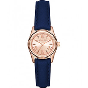 Watch strap Michael Kors MK2539 Leather Blue 14mm