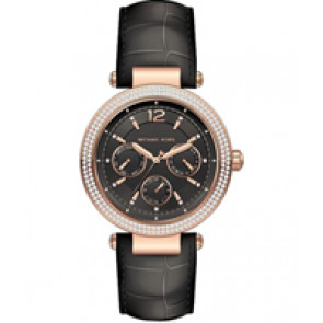 Watch strap Michael Kors MK2547 Leather Black 21mm