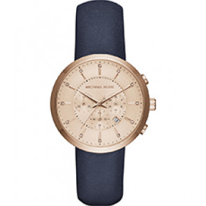 Watch strap Michael Kors MK2597 Leather Blue 20mm