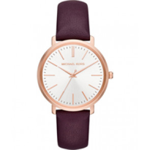 Watch strap Michael Kors MK2605 Leather Bordeaux 18mm