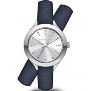 Watch strap Michael Kors MK2655 Leather Blue 14mm