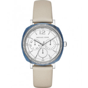 Watch strap Michael Kors MK2672 Leather Beige 18mm