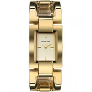 Watch strap Michael Kors MK3111 Steel Gold Toned 16mm