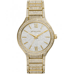 Watch strap Michael Kors MK3360 Steel Gold Toned 18mm