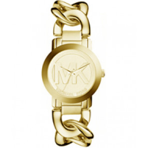 Watch strap Michael Kors MK3385 Stainless steel Gold Toned 19mm