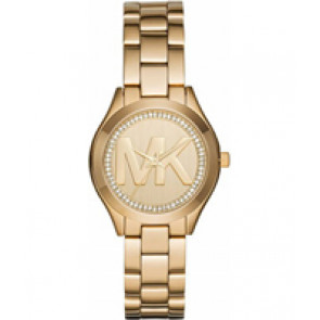 Watch strap Michael Kors MK3477 Steel Gold Toned 16mm