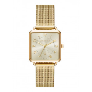 Watch strap Michael Kors MK3663 Steel Gold Toned 18mm