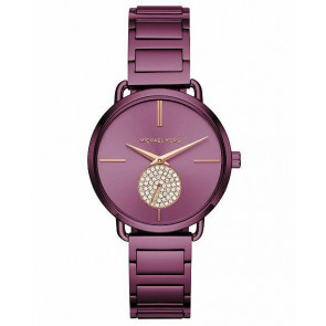Watch strap Michael Kors MK3765 Steel Purple 16mm