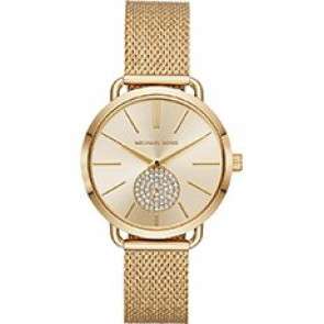 Watch strap Michael Kors MK3844 Steel Gold Toned 16mm