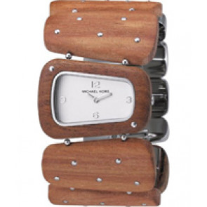 Watch strap Michael Kors MK4104 Wood Brown 35mm