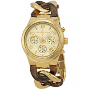 Watch strap Michael Kors MK4222 Steel Gold Toned 24mm