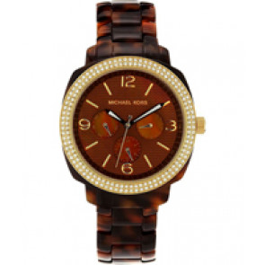 Watch strap Michael Kors MK5086 Plastic Brown 18mm