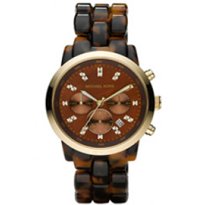 Watch strap Michael Kors MK5216 Plastic Brown 8mm