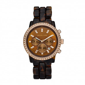 Watch strap Michael Kors MK5366 Plastic Brown 8mm