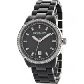 Watch strap Michael Kors MK5370 Plastic Anthracite grey 18mm