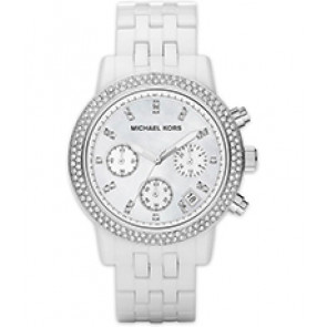 Watch strap Michael Kors MK5526 Plastic White 18mm