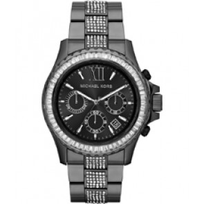 Watch strap Michael Kors MK5829 Steel Anthracite grey 22mm