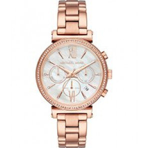 Watch strap Michael Kors MK6576 Steel Rosé 16mm
