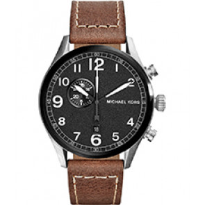 Watch strap Michael Kors MK7068 Leather Brown 22mm