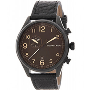 Watch strap Michael Kors MK7069 Leather Black 22mm