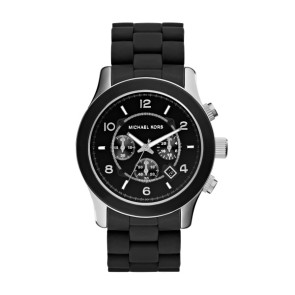 Watch strap Michael Kors MK8107 Steel/Silicone Black 24mm