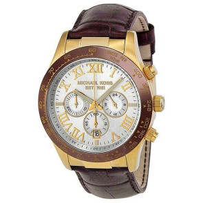 Watch strap Michael Kors MK8263 Leather Brown 22mm