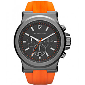 Watch strap Michael Kors MK8296 / Dylan Silicone Orange 28mm