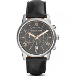 Watch strap Michael Kors MK8393 Leather Black 22mm