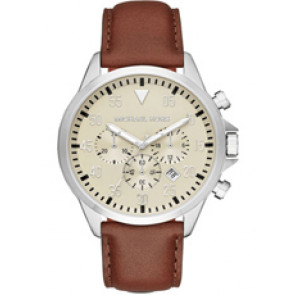 Watch strap Michael Kors MK8441 Leather Brown 22mm