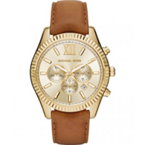 Watch strap Michael Kors MK8447 Leather Brown 22mm