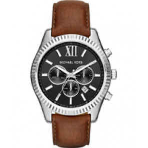 Watch strap Michael Kors MK8456 Leather Brown 22mm