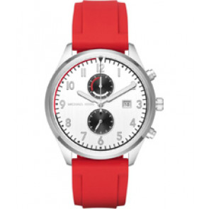 Watch strap Michael Kors MK8572 Silicone Red 22mm