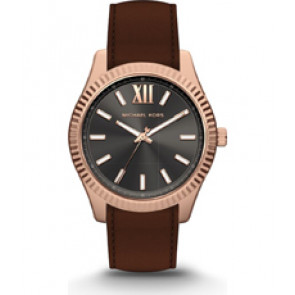 Watch strap Michael Kors MK8592 Leather Brown 22mm
